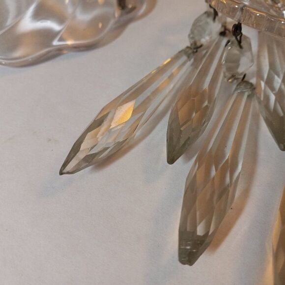 Vintage Candelabra/Prisms/Lucite Candles  - Picture 10 of 11